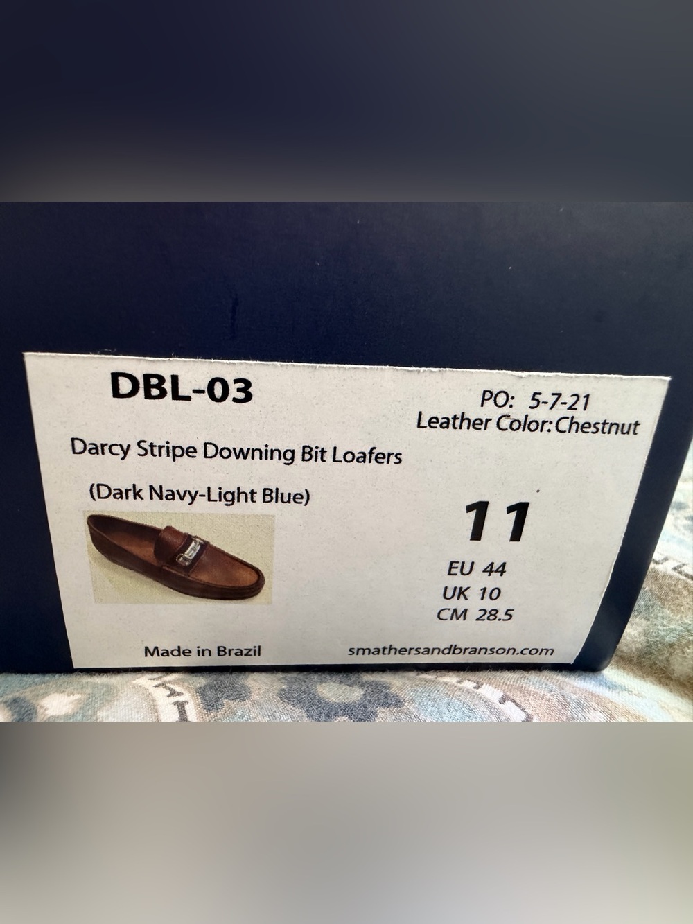 Smathers & Branson Darcy Stripe Downing Bit Chestnut Brown Leather Loafers Sz 11 - Picture 10 of 11